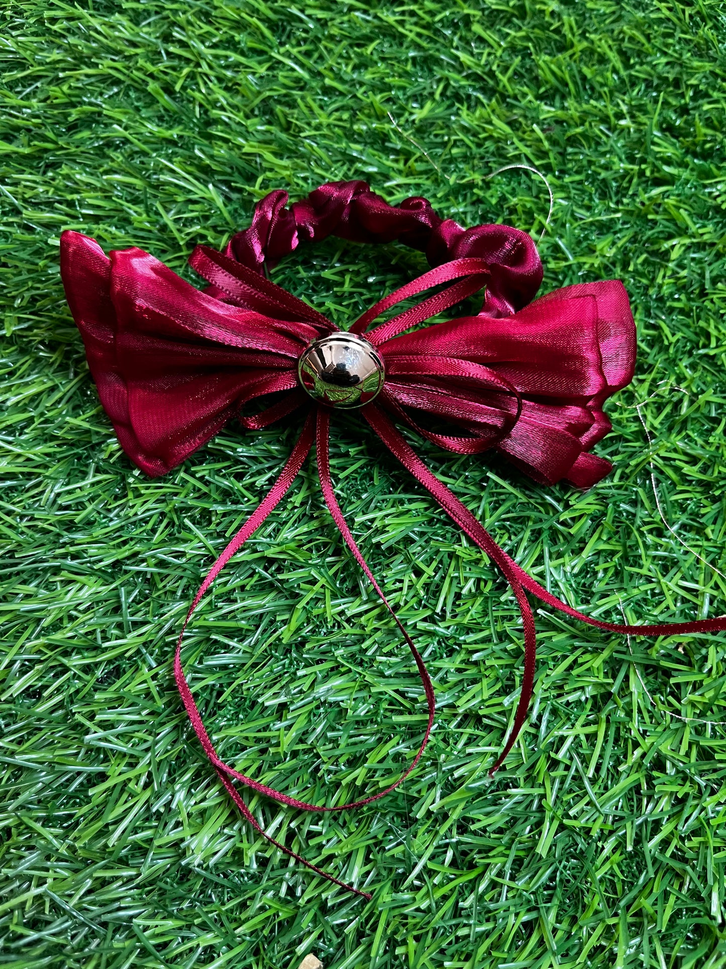 Fancy Shiffon Rubber Band (Maroon)