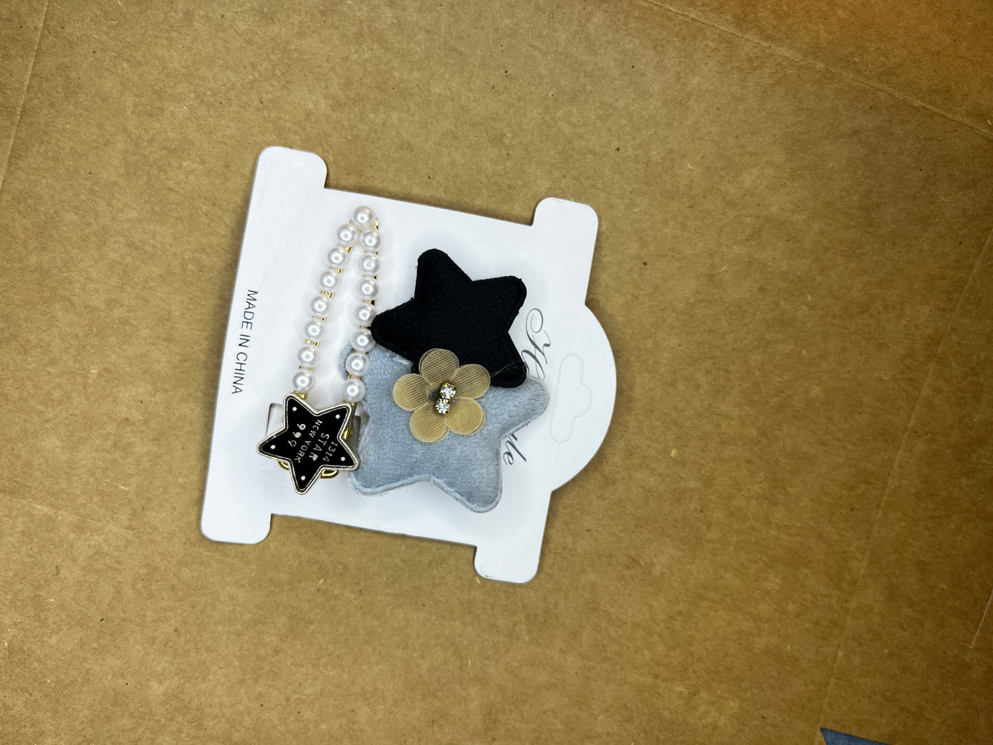 Star Clip (Grey & Black)