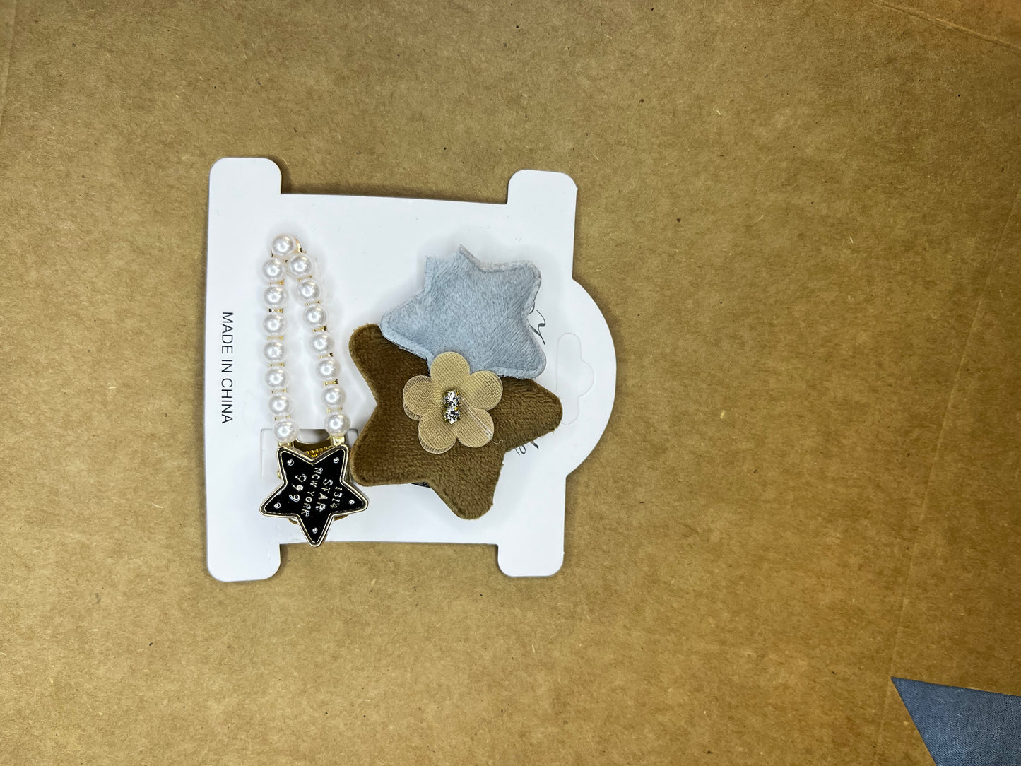 Star Clip (Grey & Brown)