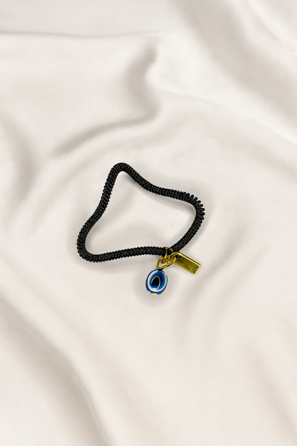 Black Beaded Evil Eye Bracelet | Minimal Adjustable Bracelet for Girls