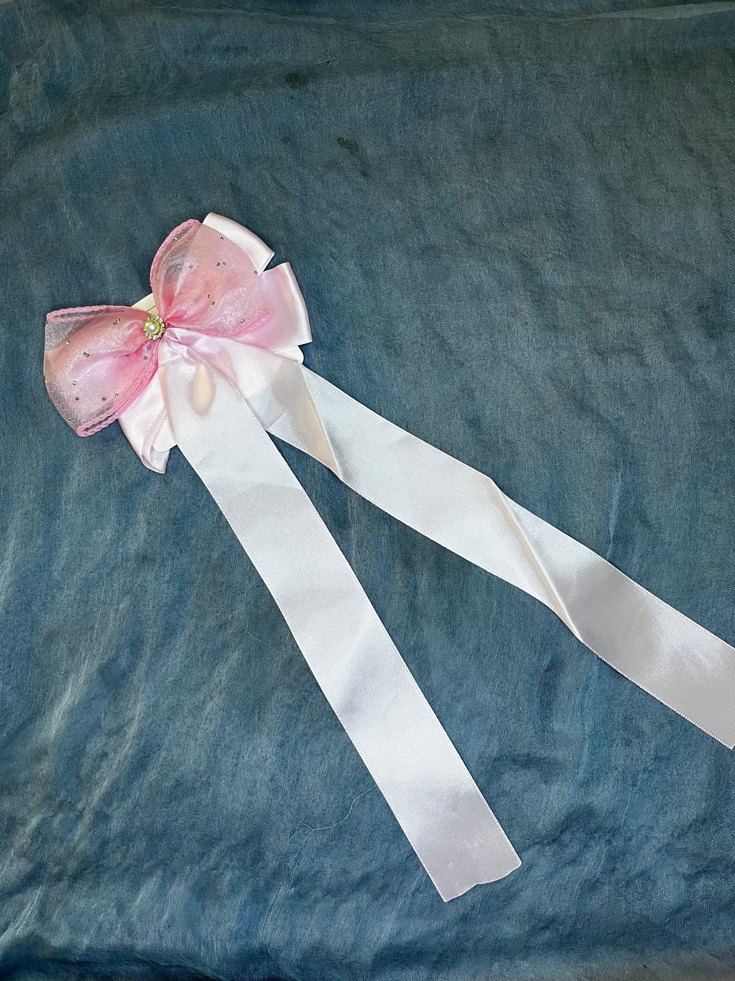 Long Bow Clip (Pink)