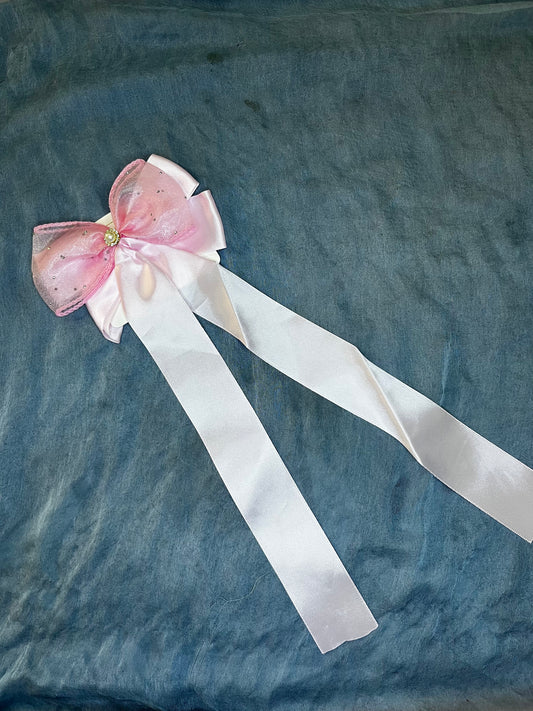 Long Bow Clip (Pink)