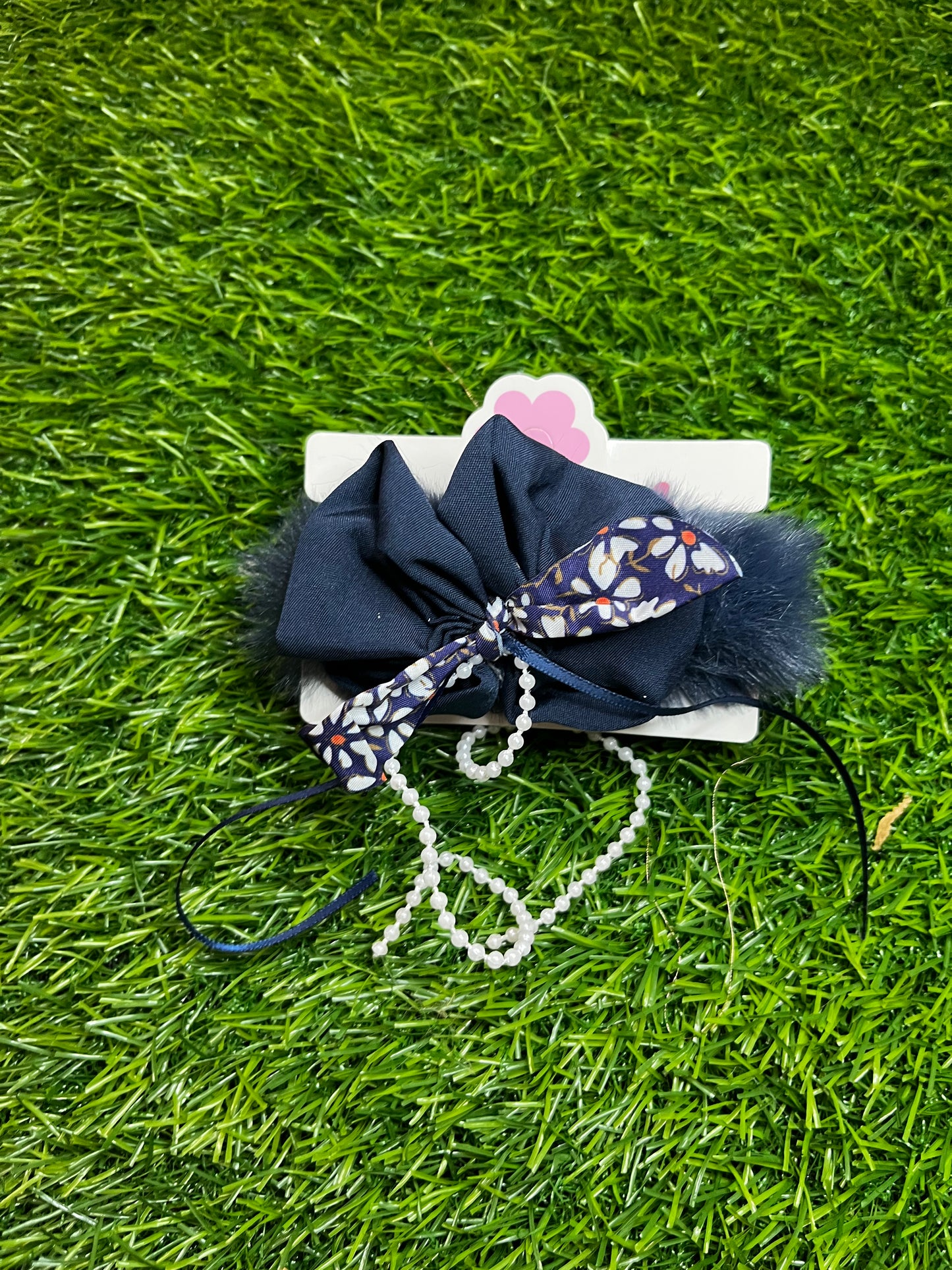 Fancy Fur Rubber Band (Blue)