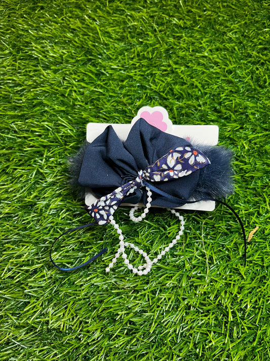 Fancy Fur Rubber Band (Blue)