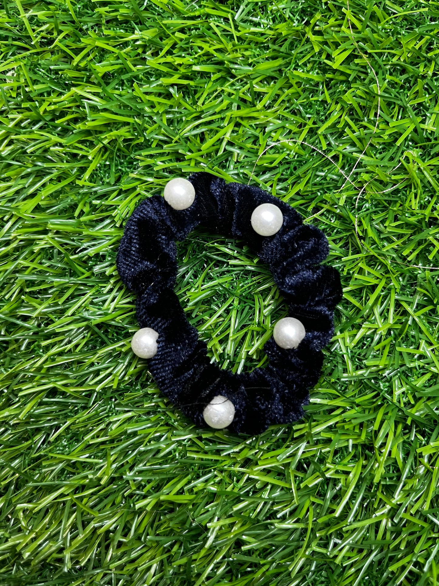 Velvet Rubber Band (Nevi Blue)