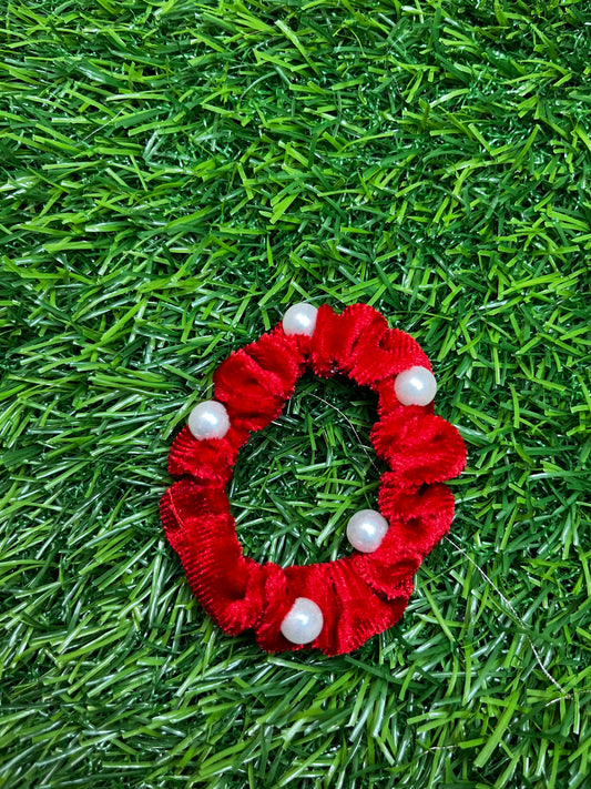 Velvet Rubber Band (Red)