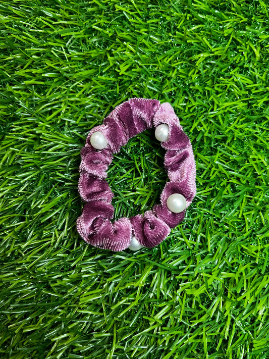 Velvet Rubber Band (Pink)