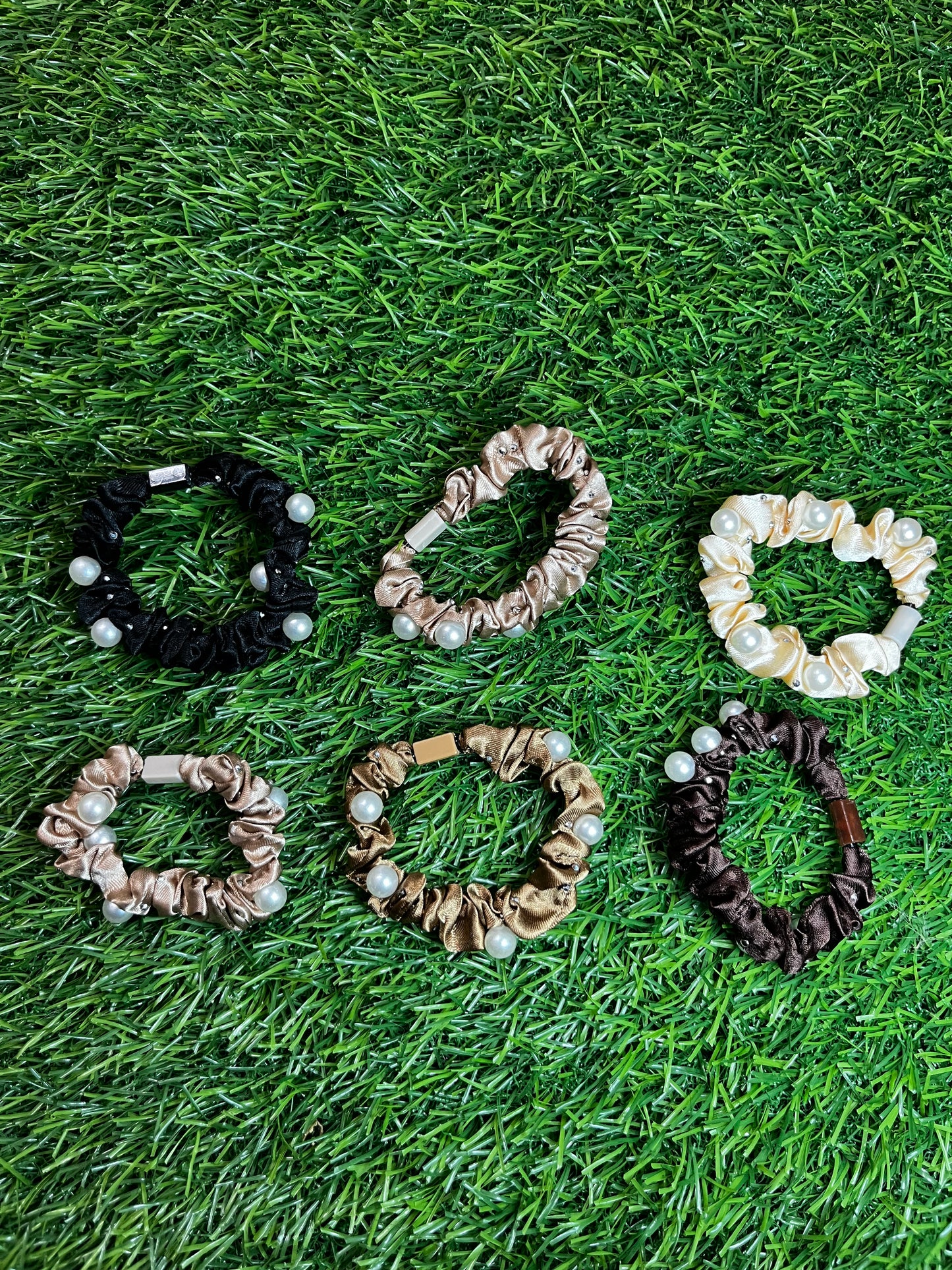 Fancy Shiffon Rubber Band Combo of 6PCS