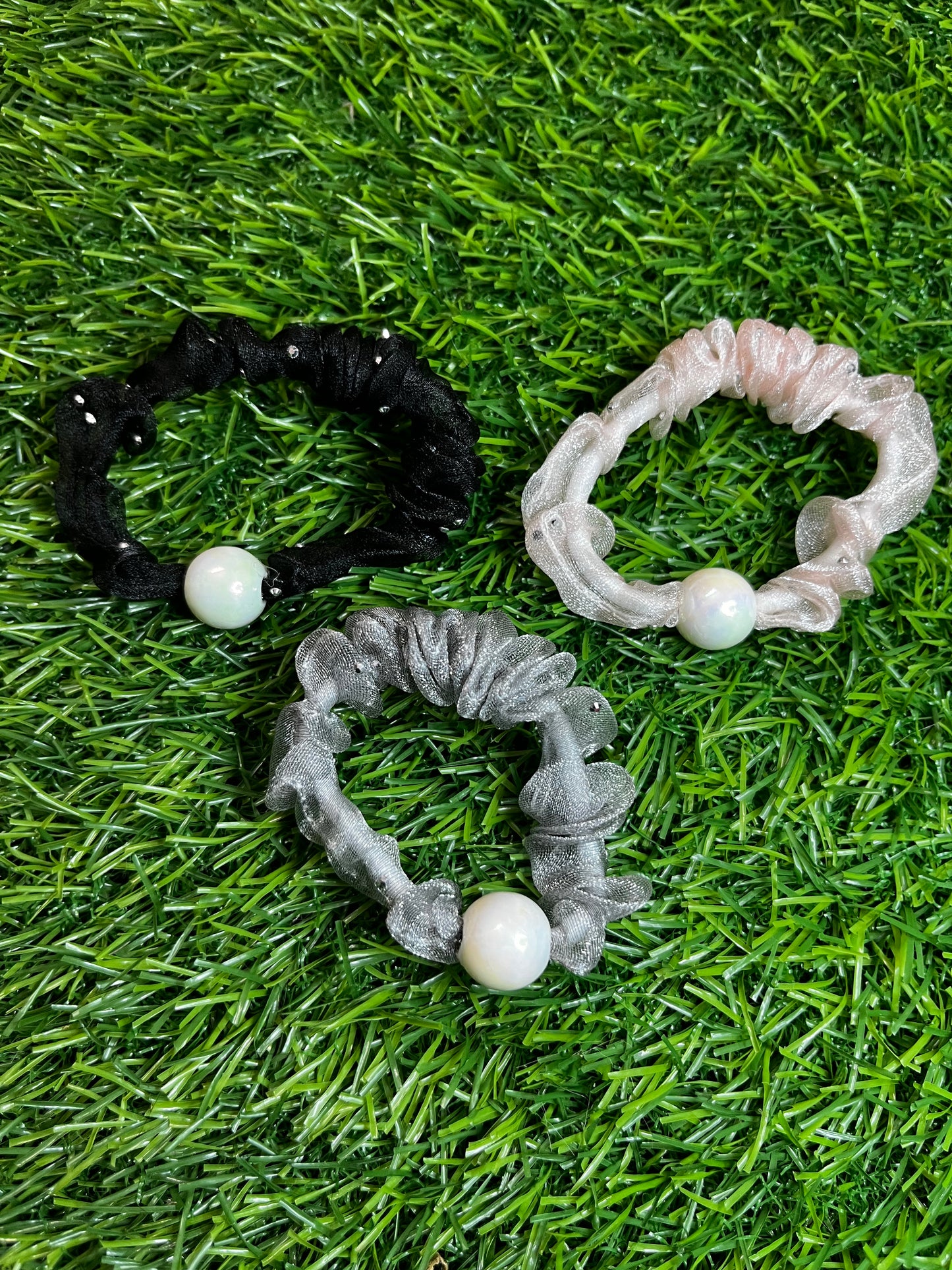 Fancy Shiffon Rubber Band Combo of 3PCS