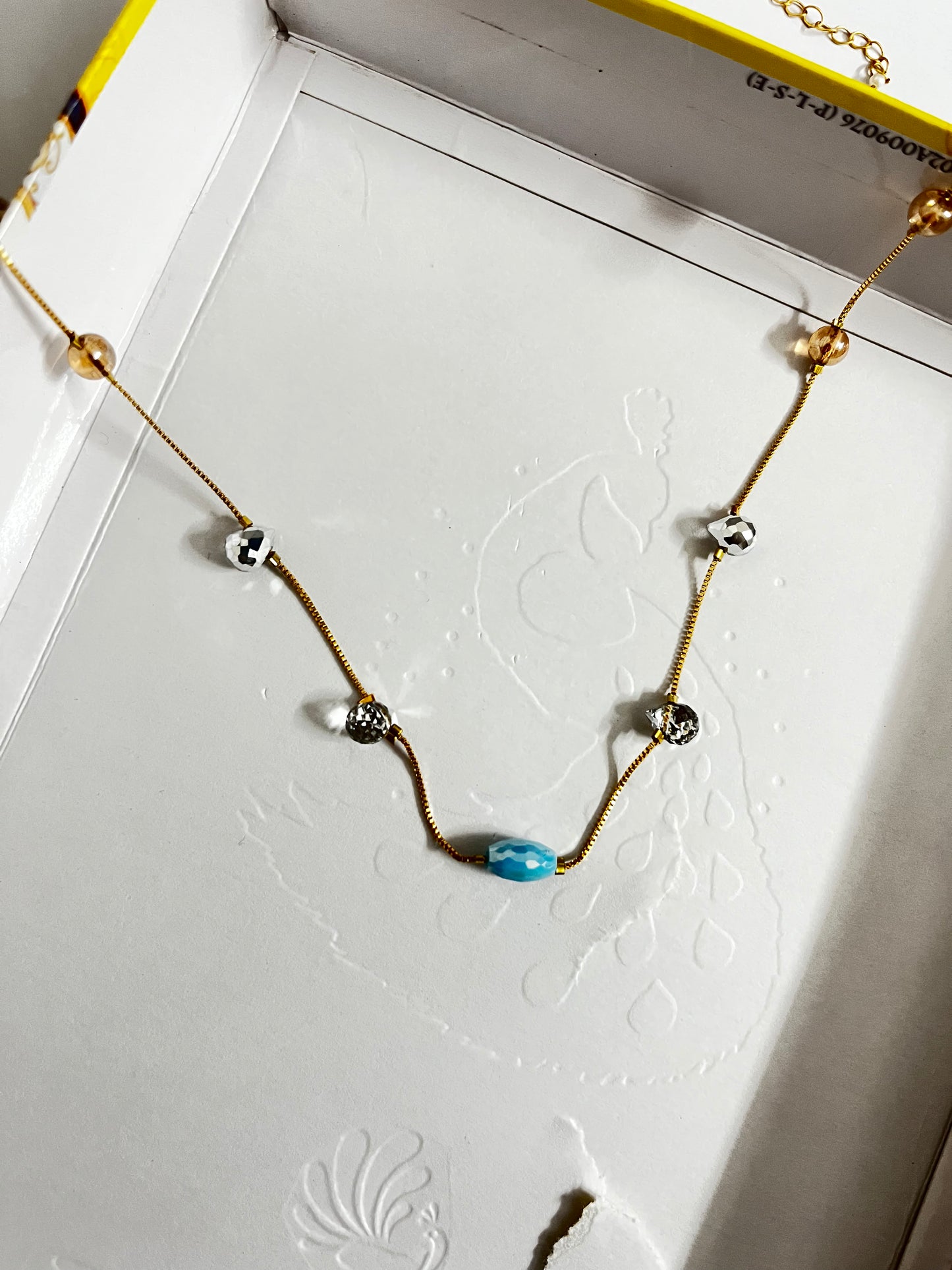 ✨ Turquoise Charm Minimal Necklace