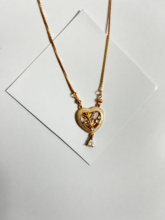 💛 Golden Heart Drop Necklace